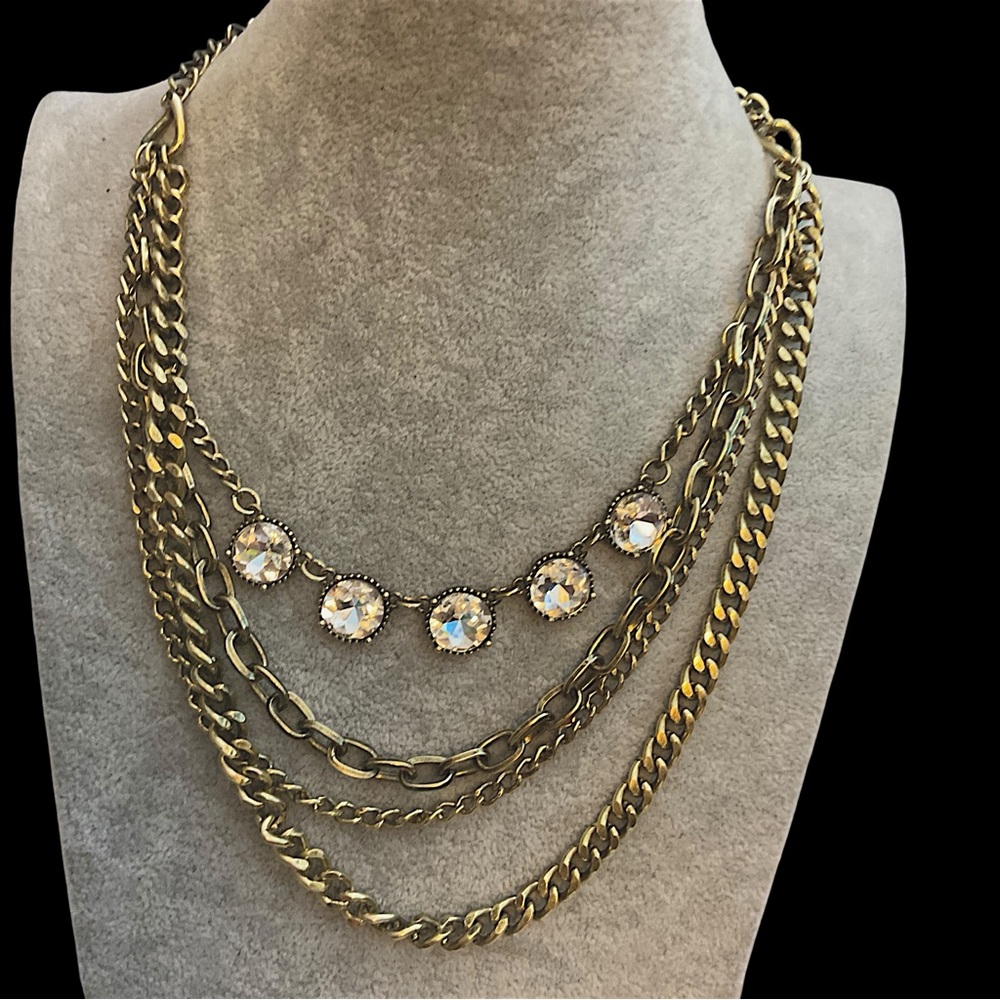 Elegant Gold Multi-Layer Necklace